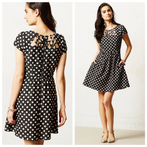 Anthropologie Dresses & Skirts - Anthropologie Maeve Nikola Lattice Polka Dot Dress